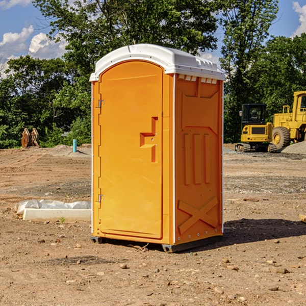 how often are the portable restrooms cleaned and serviced during a rental period in Hoskinston KY